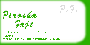 piroska fajt business card